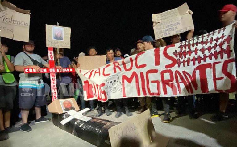 Caravana migrante migrante fallece en Huixtla Viacrucis migrante